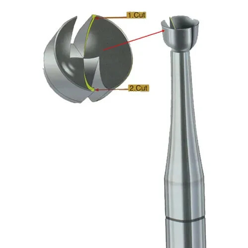Wire Rounder Burs Twin Cut Cup Burs Fast Clean Cutting Set of 4 Burs for 14-20ga