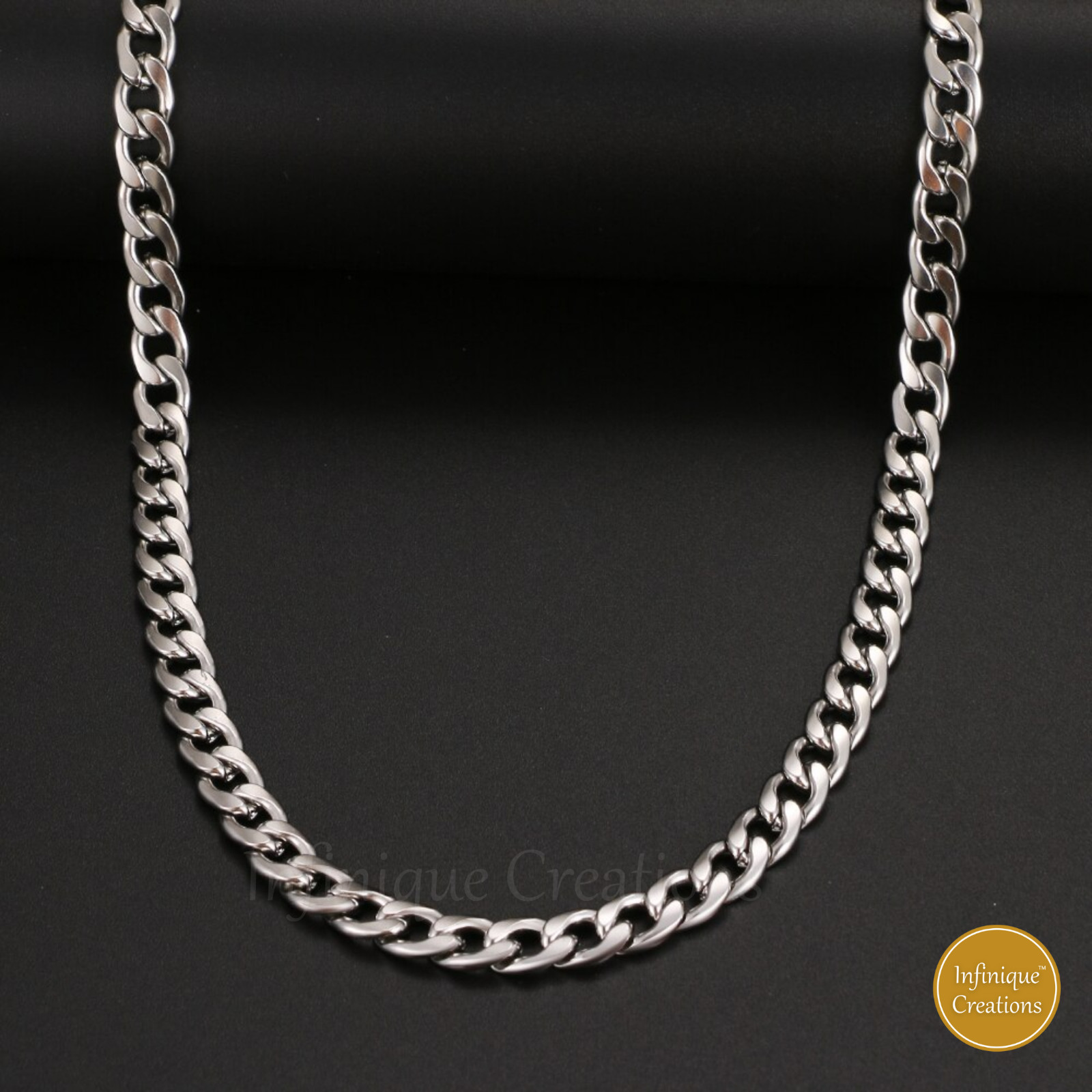 Stainless Steel Silver Chain Cuban Curb 7-38″ Necklace Bracelet Men Women 3-12mm