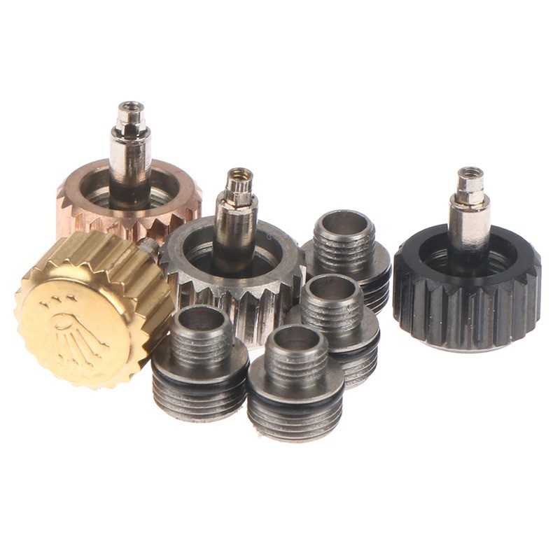 For Rolex Watch Replacement Crown 7mm Metal Repair Part Gold Silver Black Rose