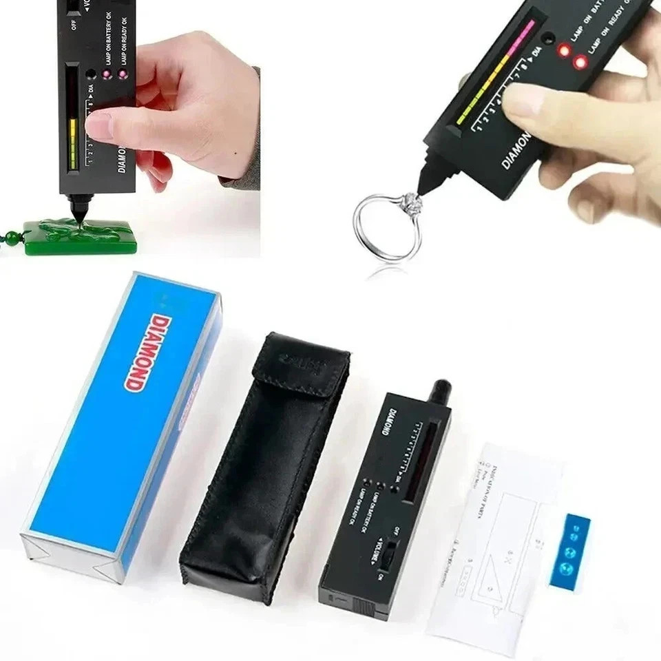 Portable Diamond Tester Selector Illuminated Jewelry Gemstone Testing Tool Kit