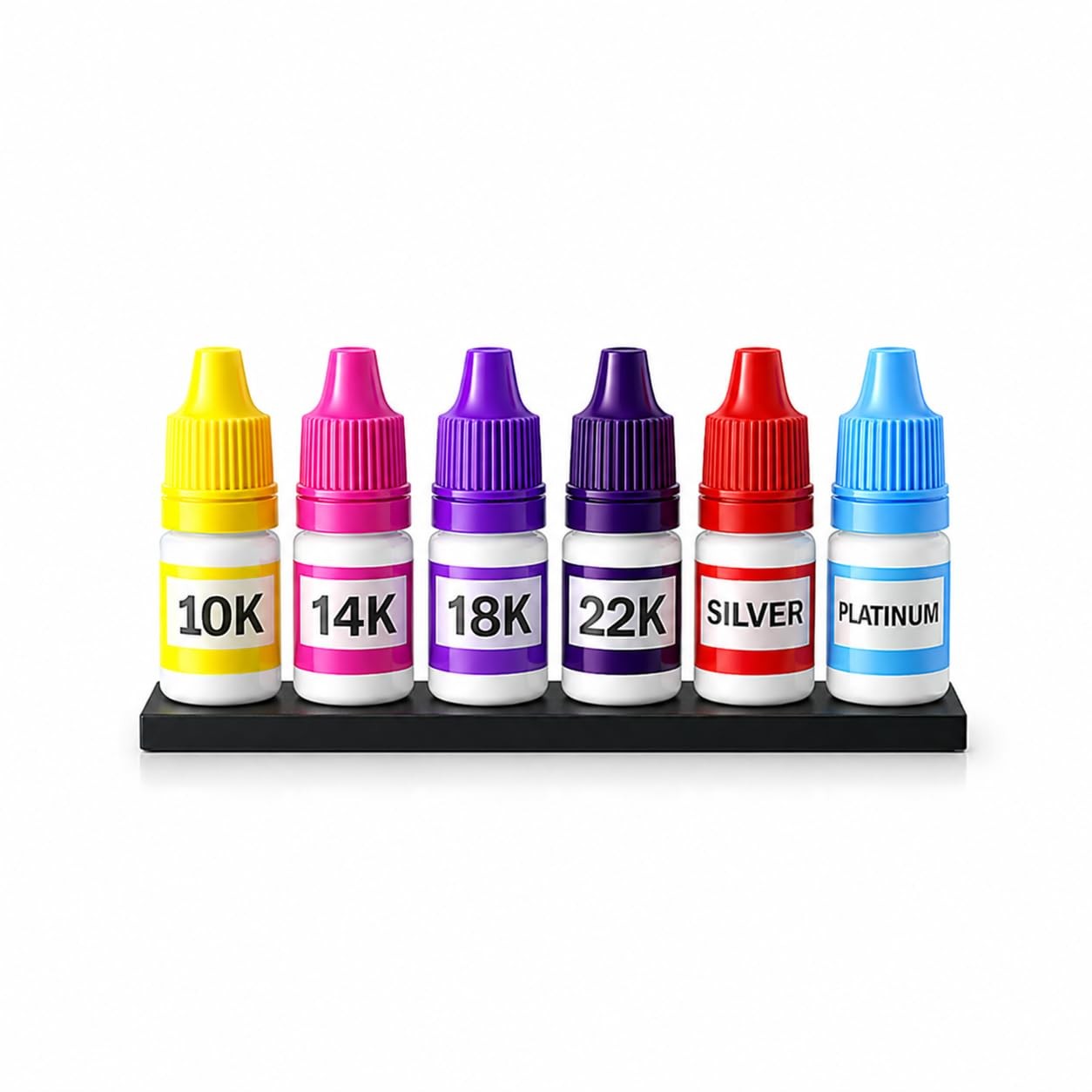 Gold, Silver & Platinum Testing Kit 10k 14K 18K 22K .999 .925 Silver Platinum