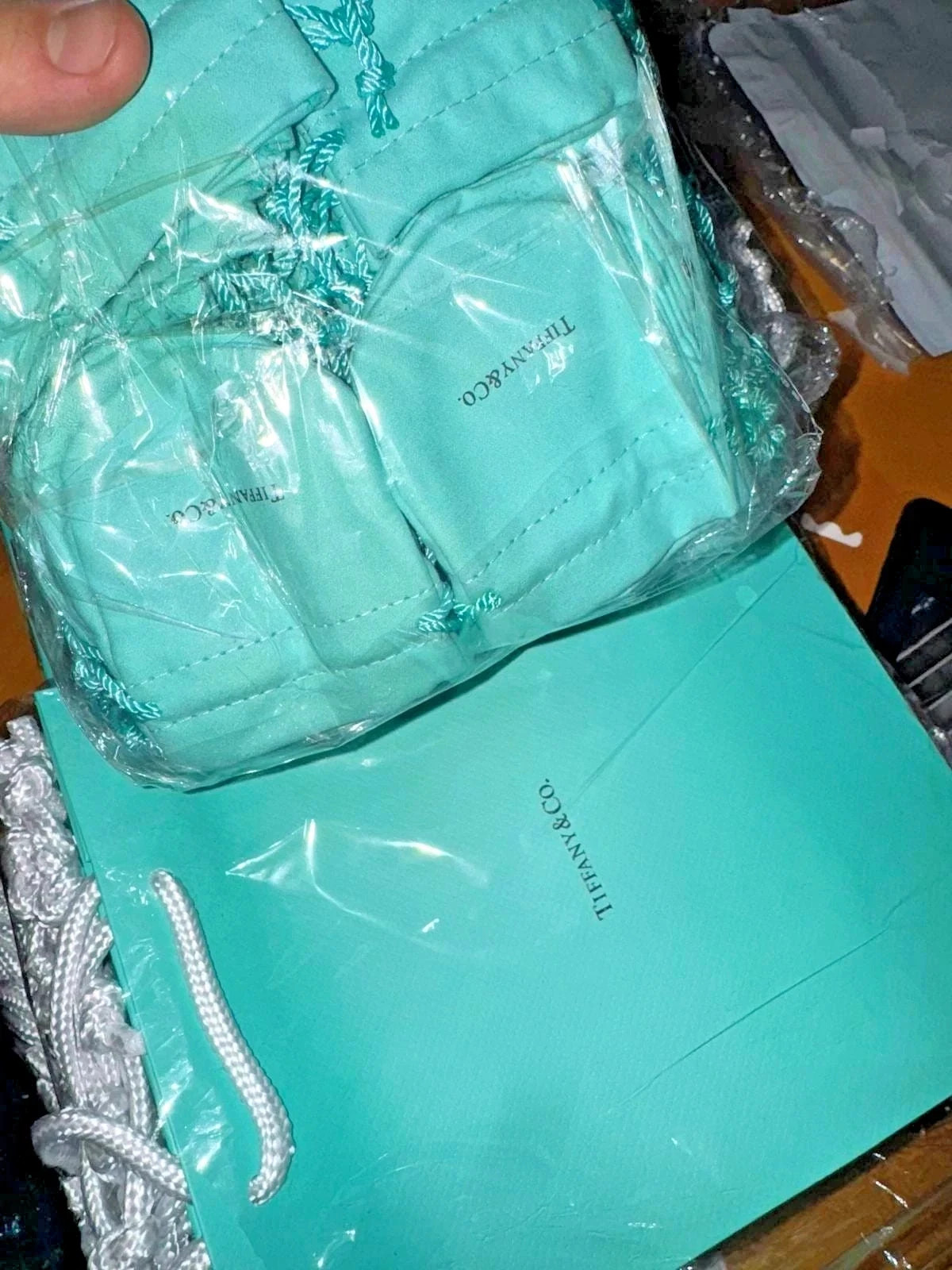 Tiffany & Co Engagement Ring Box + Outer Box + Pouch + Certificate + Folder +Bag