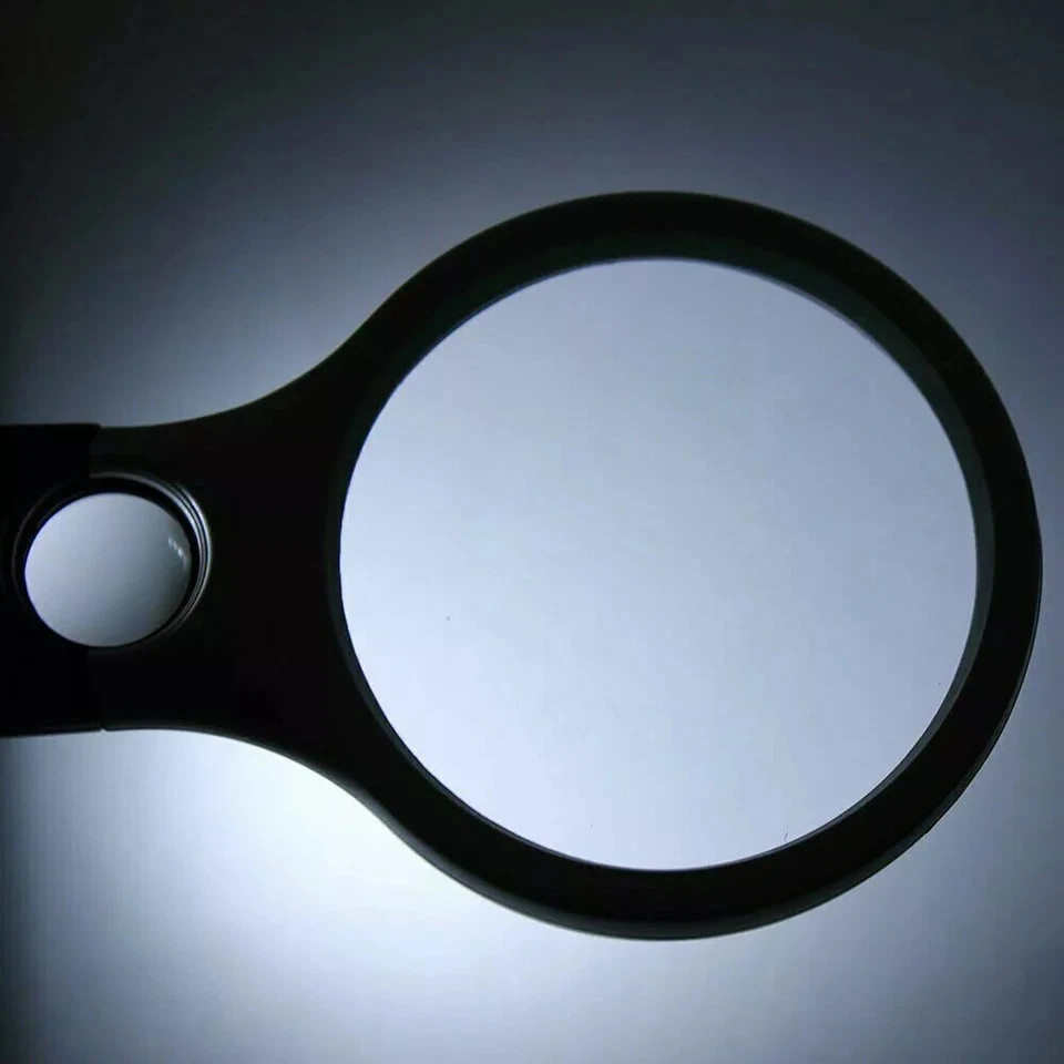 3x-45x Handheld Magnifier Magnifying Glass & 30x 60x 90x Coin Jewelers Loupe