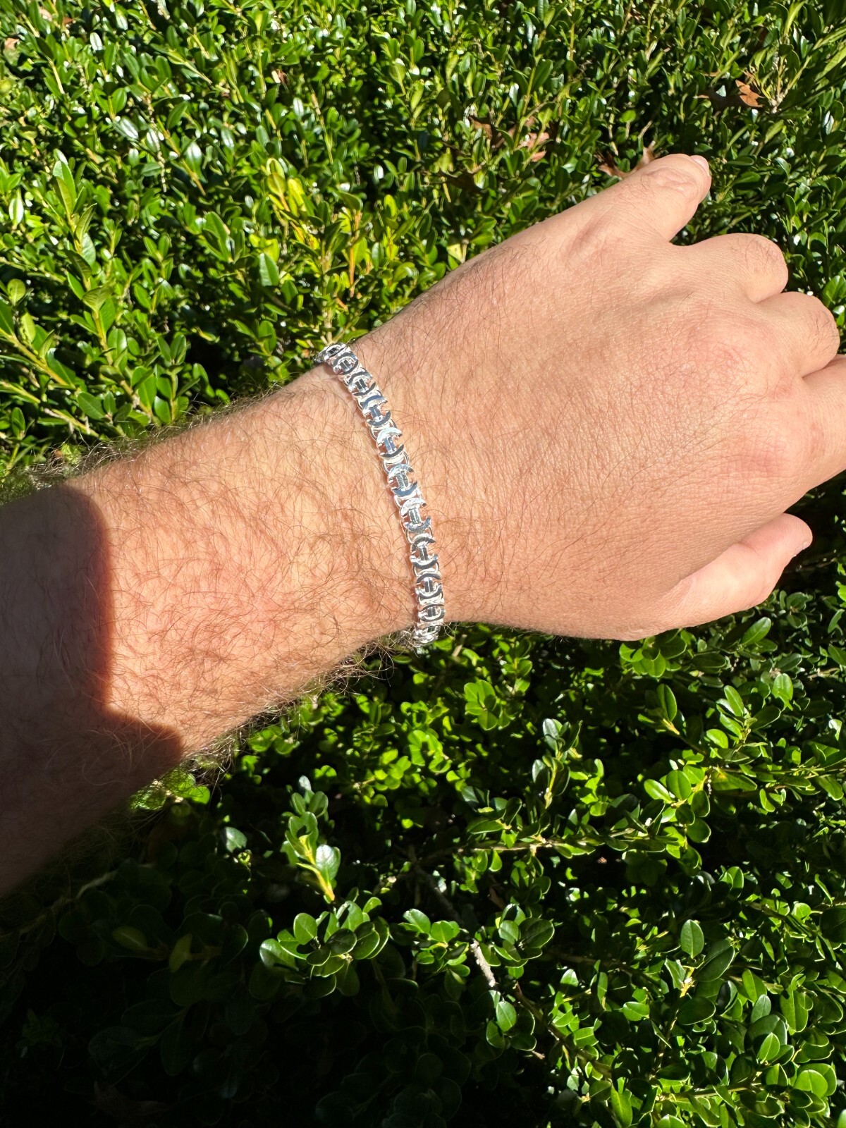 Real Solid 925 Sterling Silver Flat Byzantine Chain Mens Necklace Or Bracelet