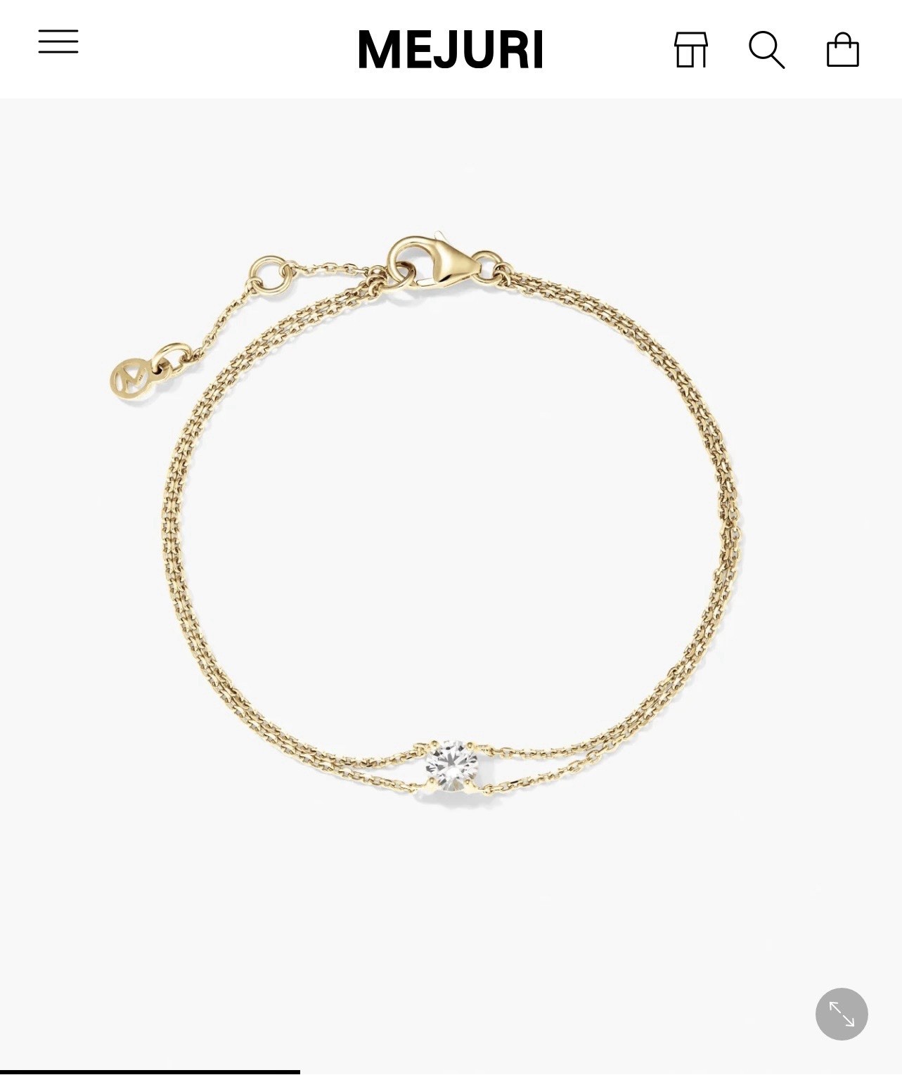Mejuri Bracelet 18k Gold Vermeil Lab Grown Sapphire