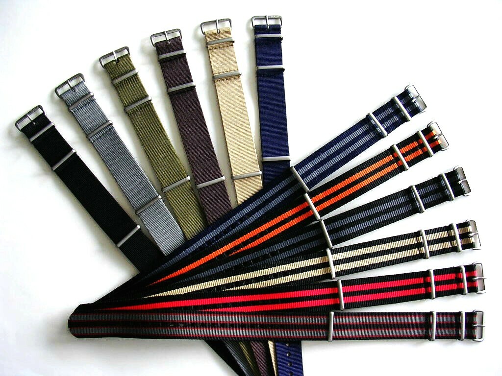 NATO strap G10 ballistic nylon 3 Pack Military watch bands RAF Bond IW SUISSE