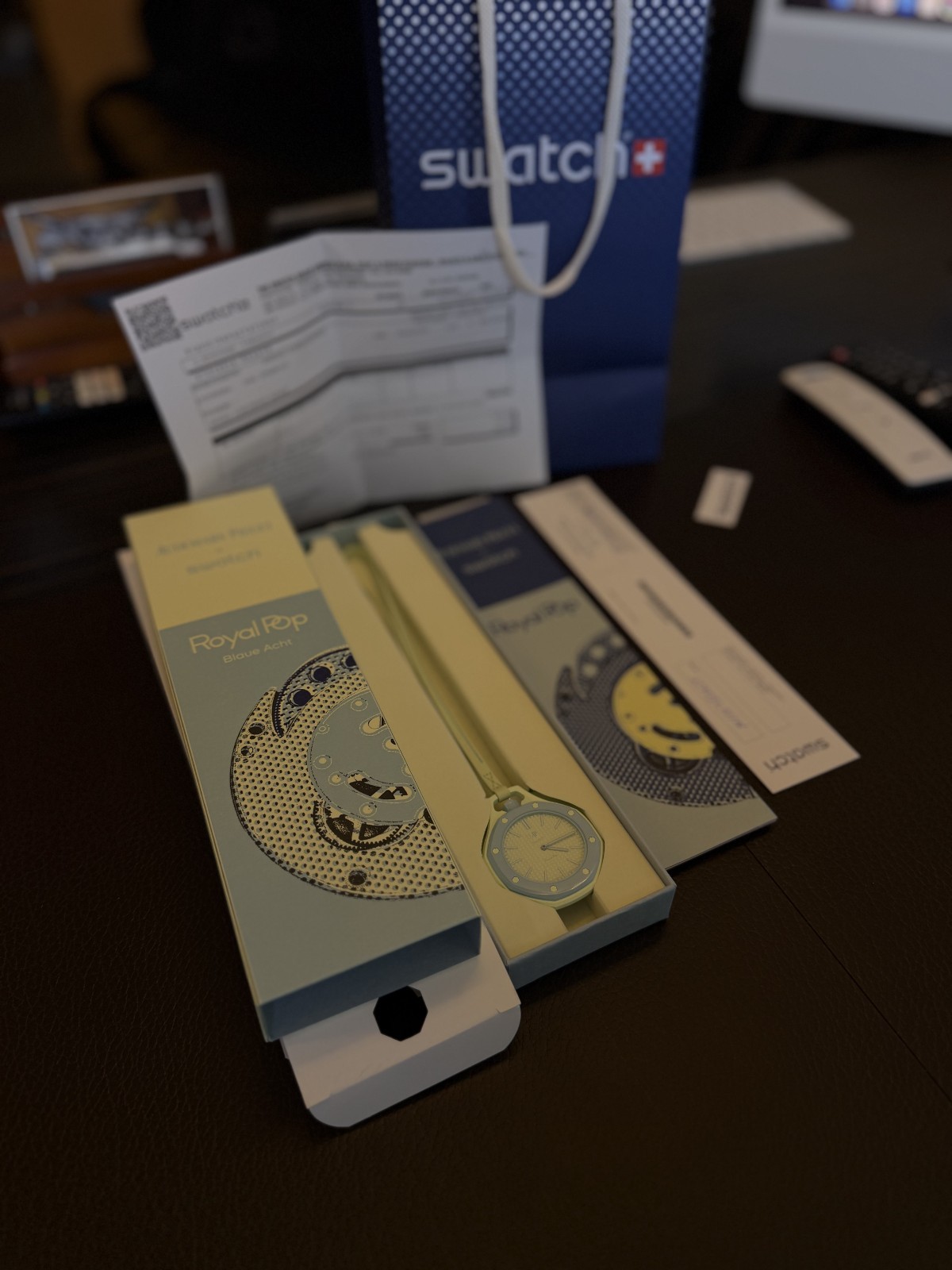 Swatch × Audemars Piguet Royal Pop “Blaue Acht” — Ref. SSX03L101N