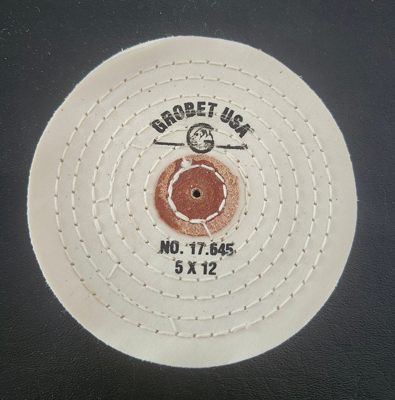 GROBET USA POLISHING BUFFS KNIFE EDGE MUSLIN BUFF WHEEL 12 PLY RAZOR EDGE 5”