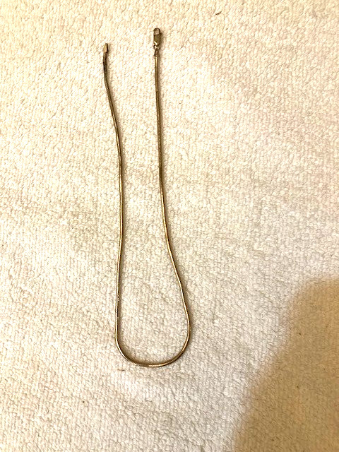 Sterling Silver (herringbone) Snake chain (Vintage) – 16″, 13 grams