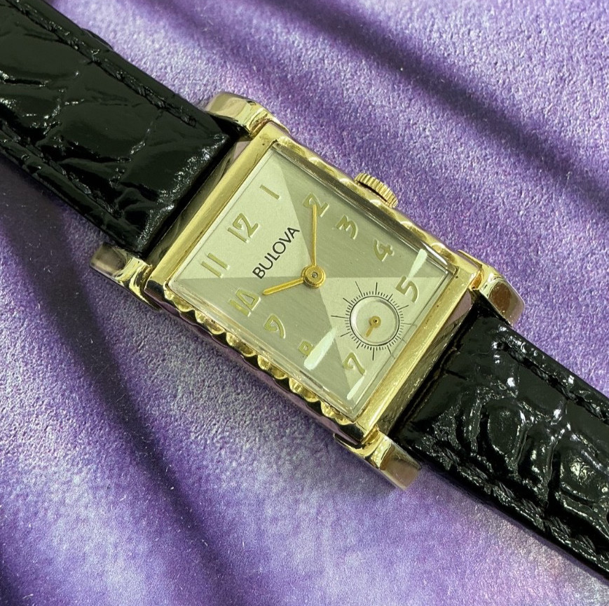 Vintage Bulova 1953 X Dial Fancy Case 21 Jewels Restored One Year Warranty