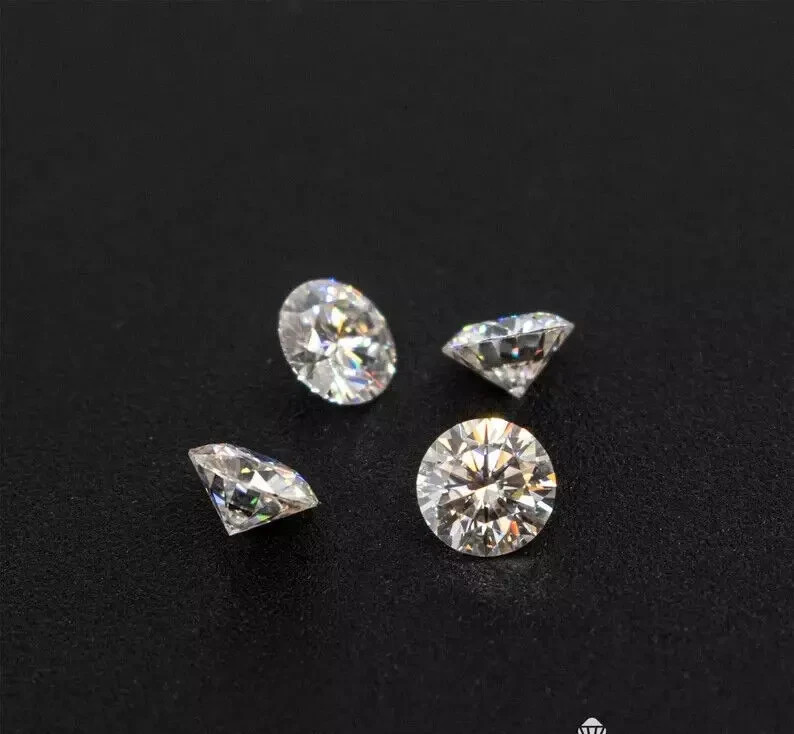 Natural White Diamond 1 CT Round Cut 4 mm 4 Pcs VVS1 D Grade Certified Stone F21