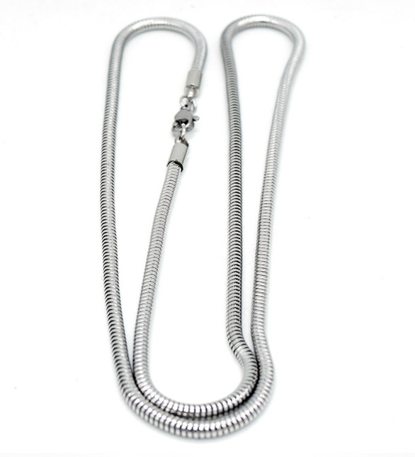 USA Stock 1.6mm Stainless Steel Men Women Round Snake Chain Necklace 24”
