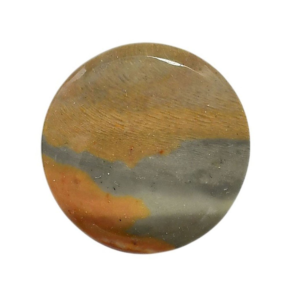 Natural Polygram Jasper 28.5×28.5×5.3mm Round Shape Polished Gemstone LS20-05666