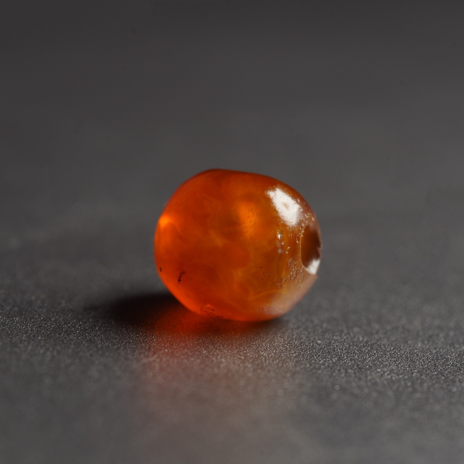 Hand Polished Asian Trade Agate Bead, Natural Banded Loose Bead 2.6g