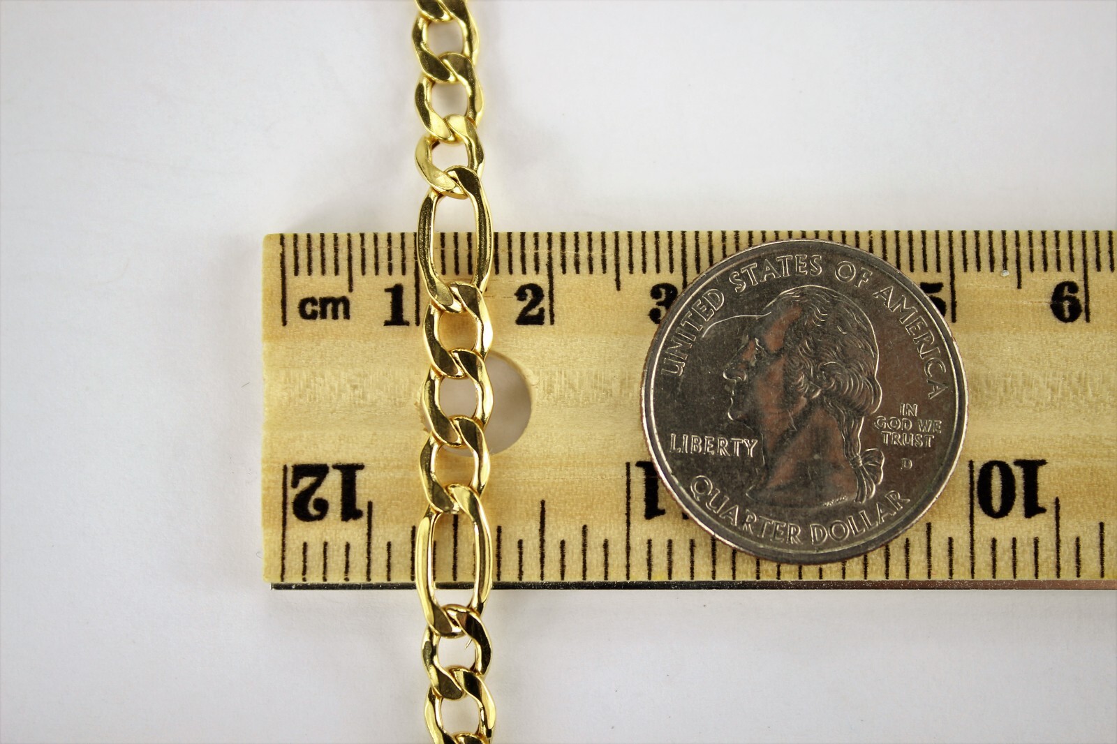 10k Yellow Gold 2mm-5.5mm Figaro Link Chain Necklace 16″ – 30″ Hollow