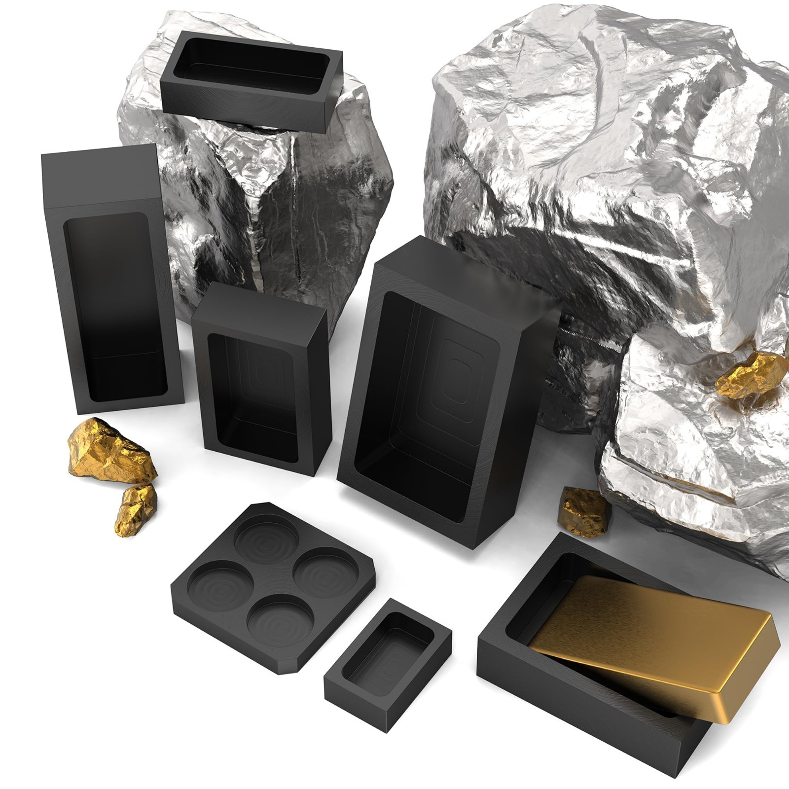 5kg Graphite Ingot Mold for Metal Casting & Melting – Heat Resistant 1800℃/3272℉