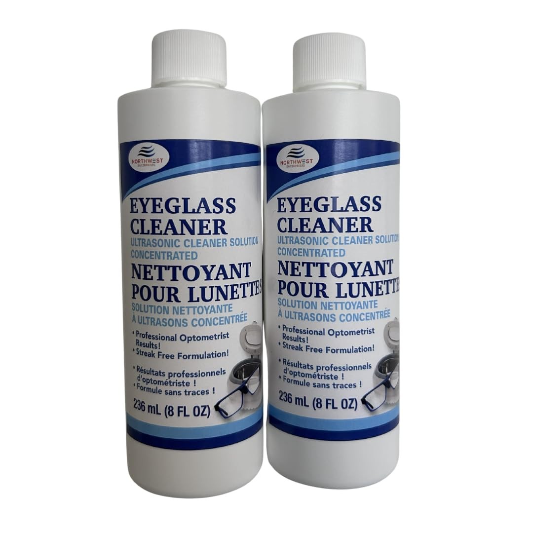 NORTHWEST ENTERPRISES Ultrasonic Cleaner Solution 8 Fl Oz (Pack of 2), White