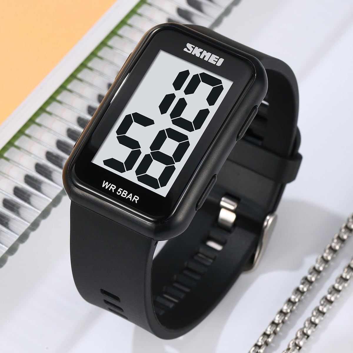 Fogitbok Extra Large Numbers Black Watch for Men, Waterproof Mens Digital Wat…