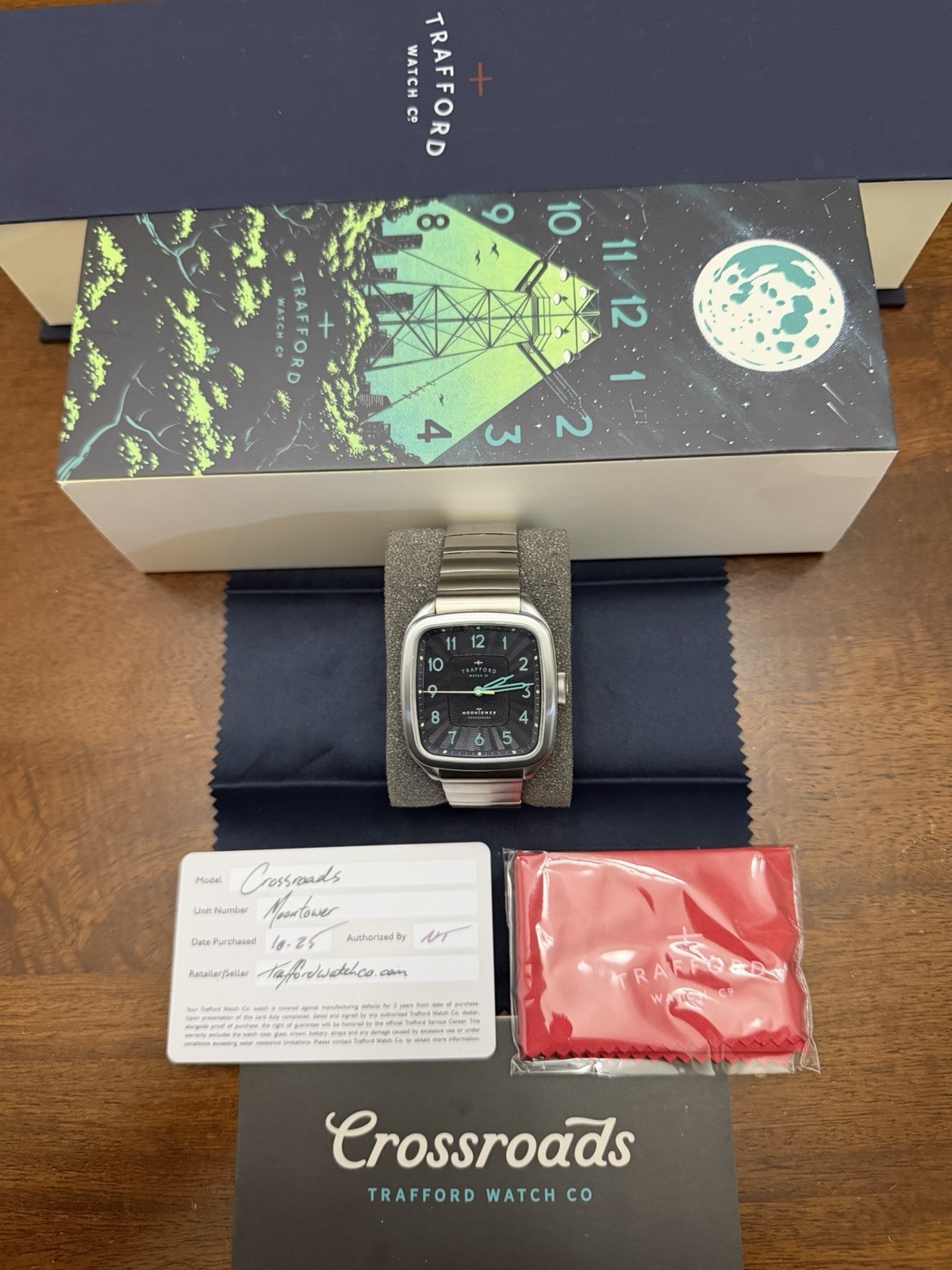 Trafford Watch Co. Crossroads Moon Tower Edition + Metal Bracelet