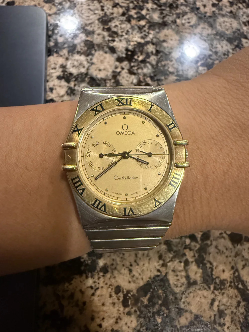 Stainless Steel Omega Constellation Manhattan Day-Date 33mm
