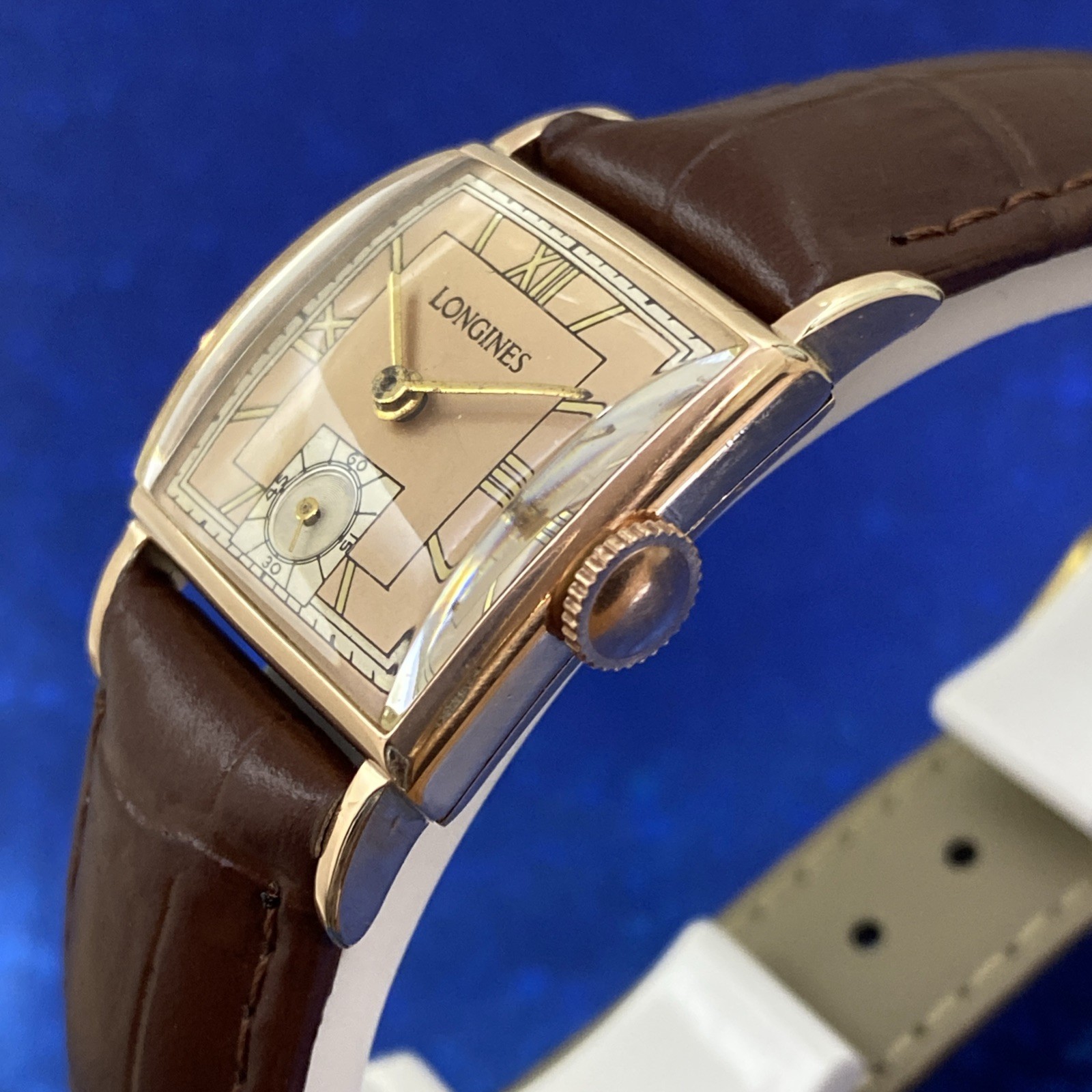 Vintage 1945 Man’s LONGINES Stunning Salmon Dial Fully Serviced 1 Year WARRANTY