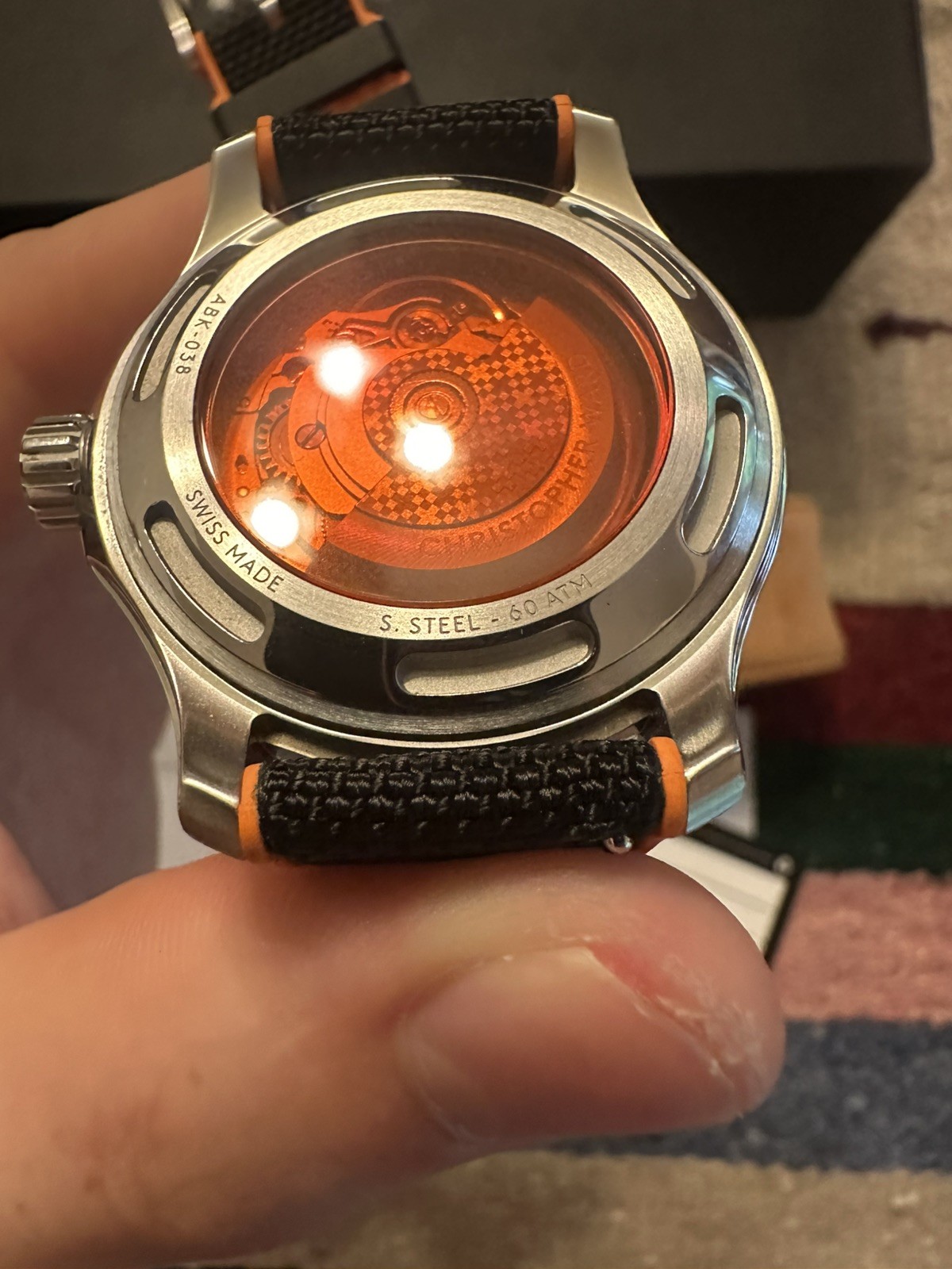 Christopher Ward C60 Trident Mk3 Pro 600 40mm Orange Sapphire (01/2023)
