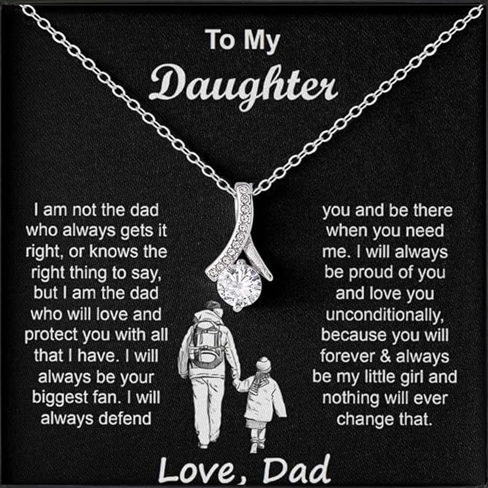 LIU JUN To My Daughter Necklace – Birthday, Christmas, New father-daughter