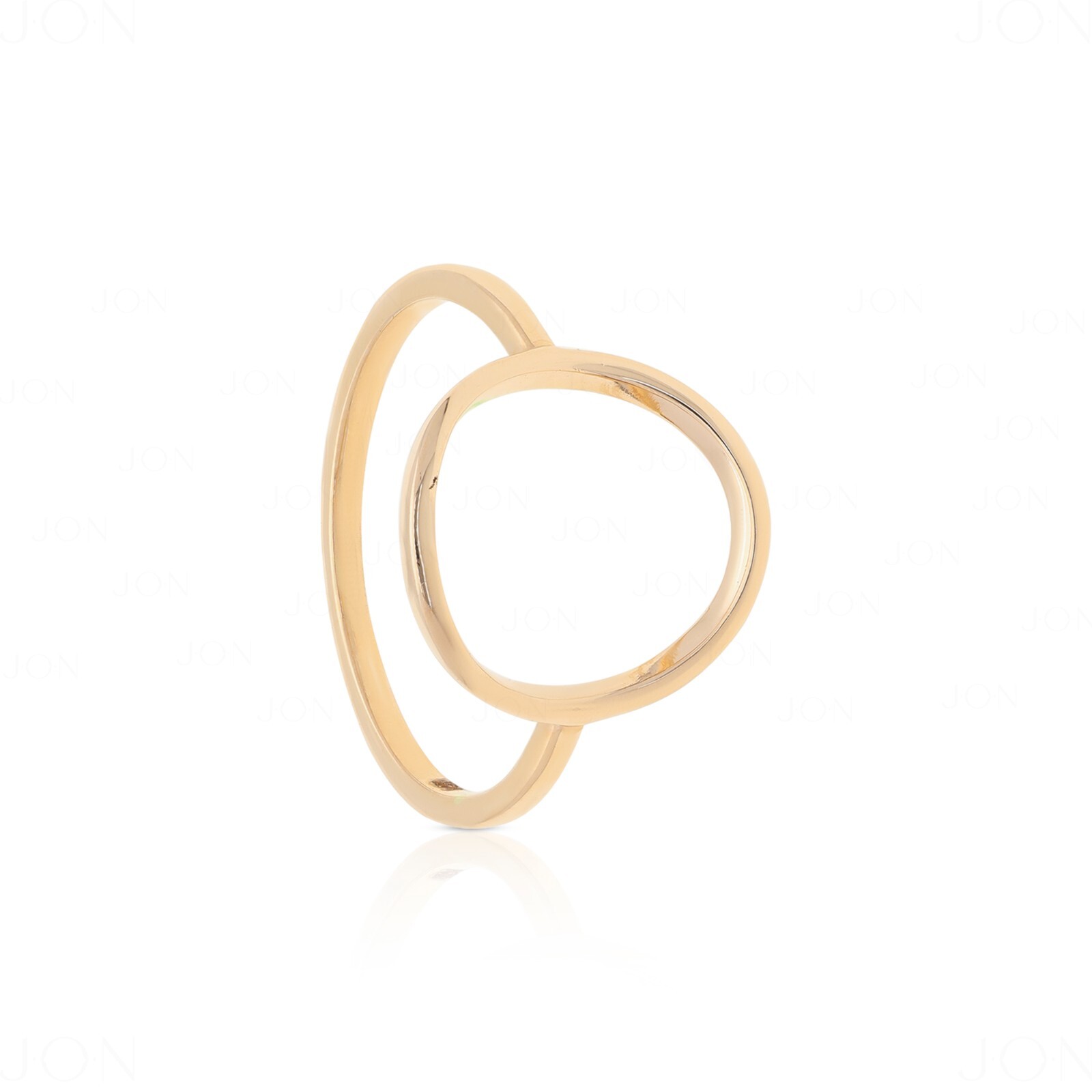 14k Gold Solid Gold – 1.3 mm Thick Open Circle Ring Size -3 to 8 US