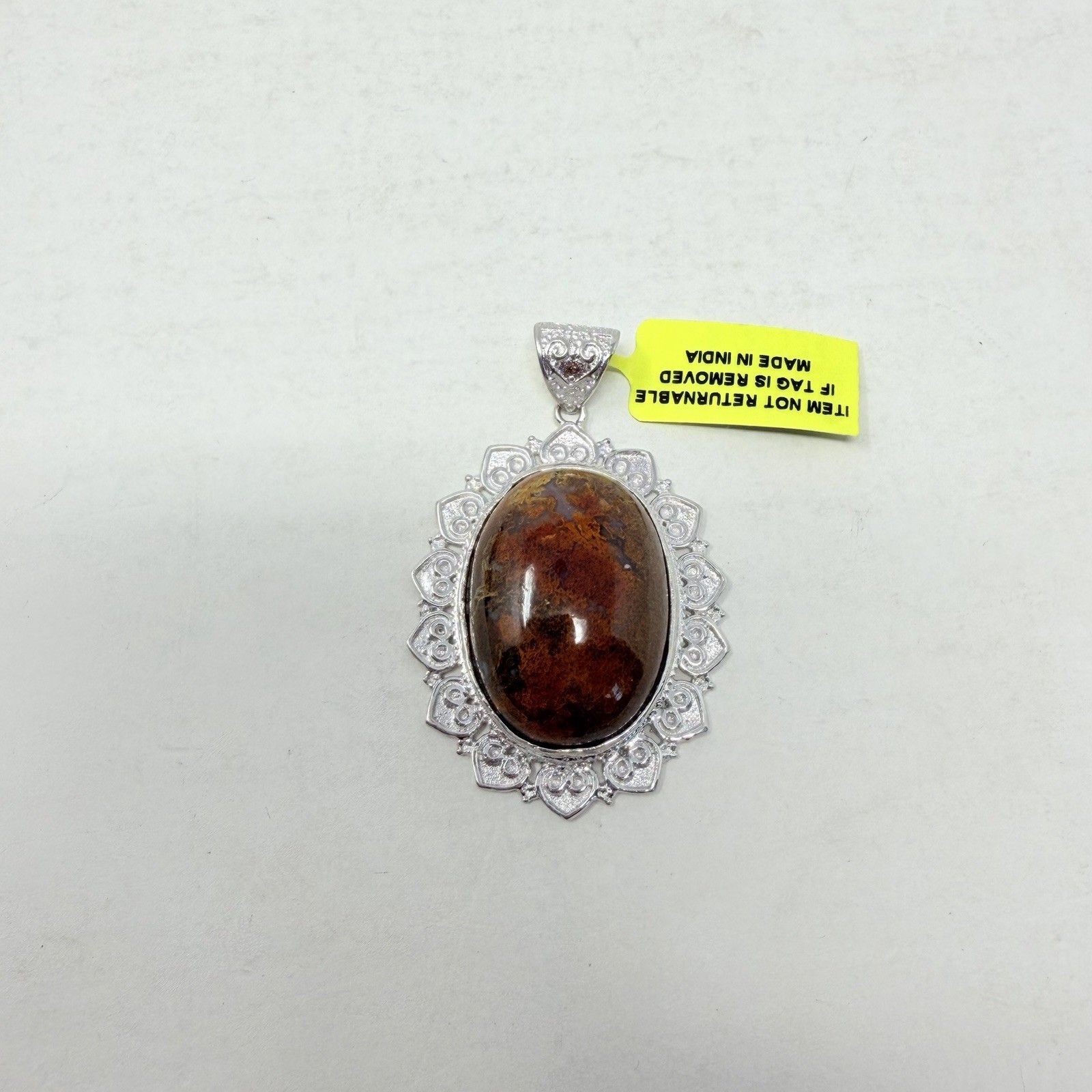 Shop LC KARIS Aqua Nueva Moss Platinum Bond Brass Pendant without Chain 5099