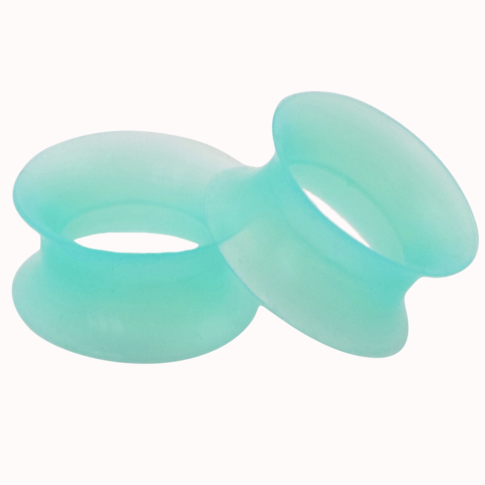 PAIR-ULTRA-THIN-TUNNELS-SOFT-SILICONE-EAR-GAUGES-PLUGS-DOUBLE-FLARED-EARLETS