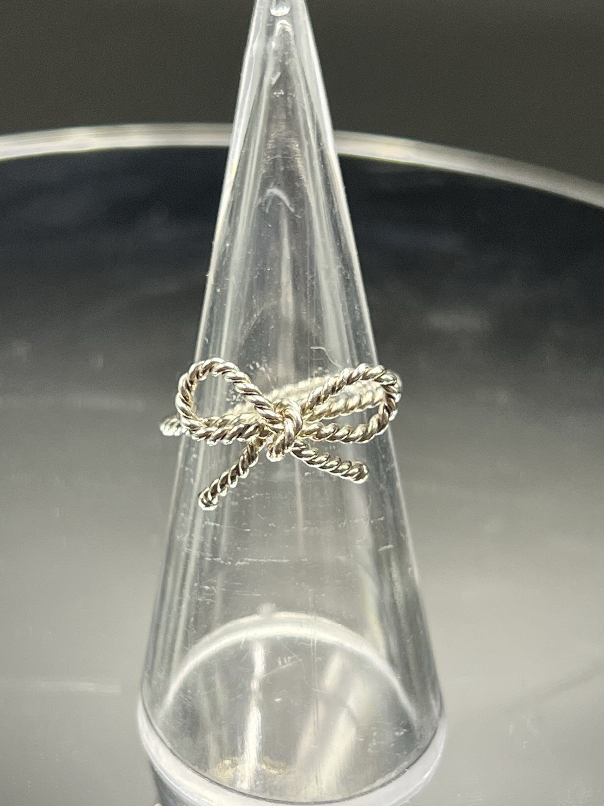 Tiffany & Co. 925 Sterling Silver Rope Bow Band Ring Size 6.5 Signed