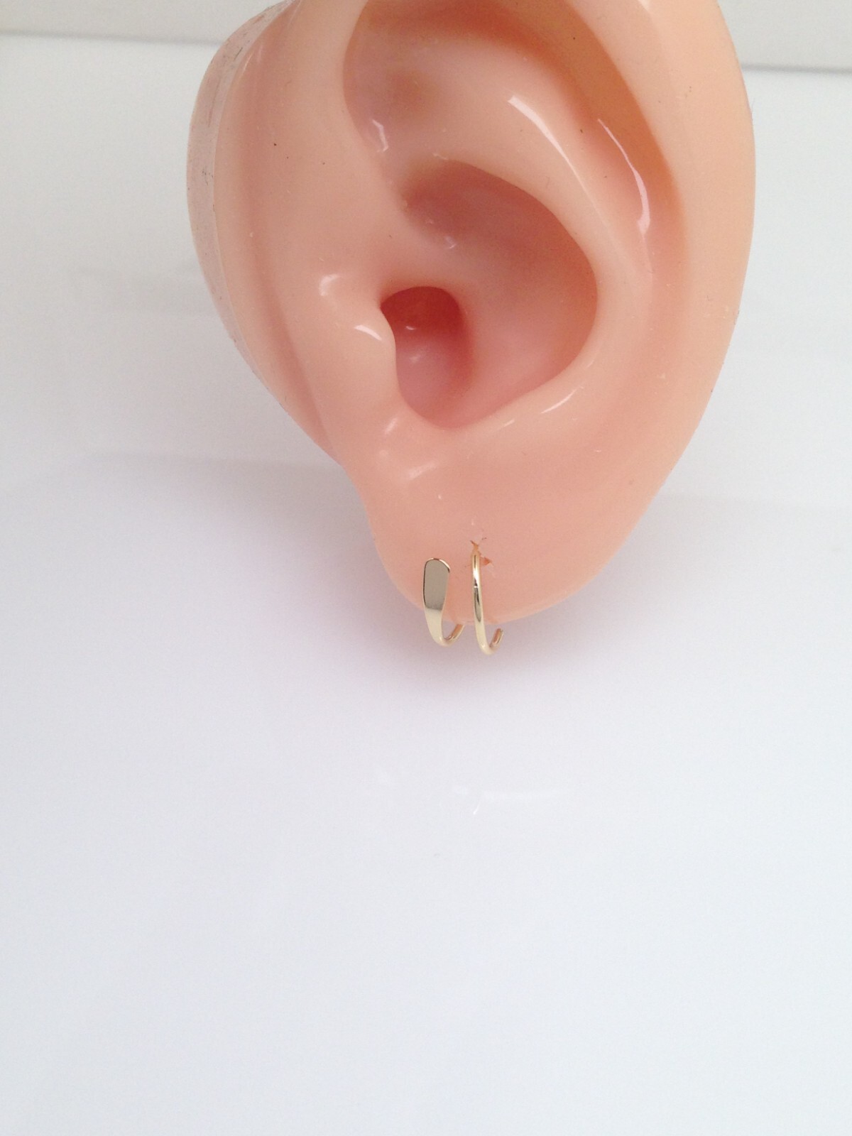 925 Sterling Silver Spiral Threader Huggie Hoop Earrings Womens 10mm x0.5mm TINY