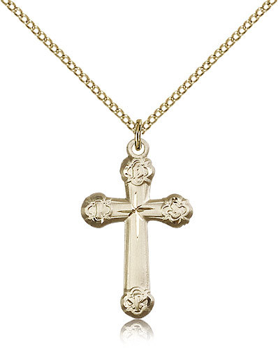 Gold Filled Cross Necklace For Women On 18 Chain – 30 Day Money Back Guarantee