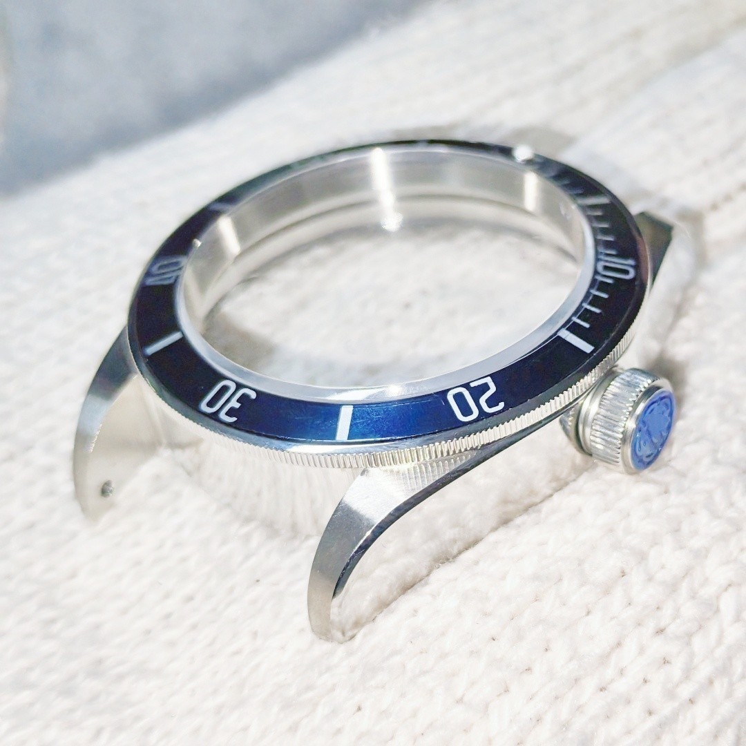 for 41MM 2824 watch case + dial + hands + Strap Sapphire DIY SET