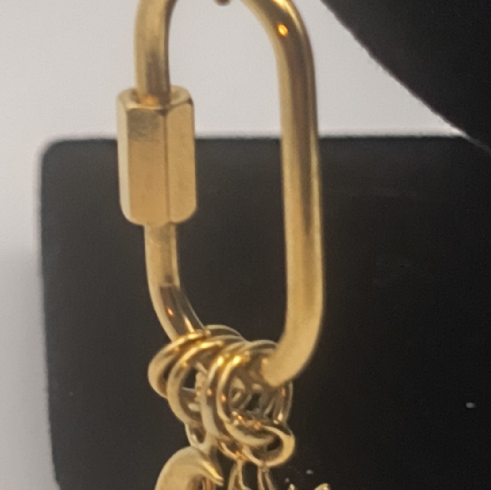 Nominal Gold Tone Bar Link Chain Necklace Asymmetrical Sun Charm Lobster