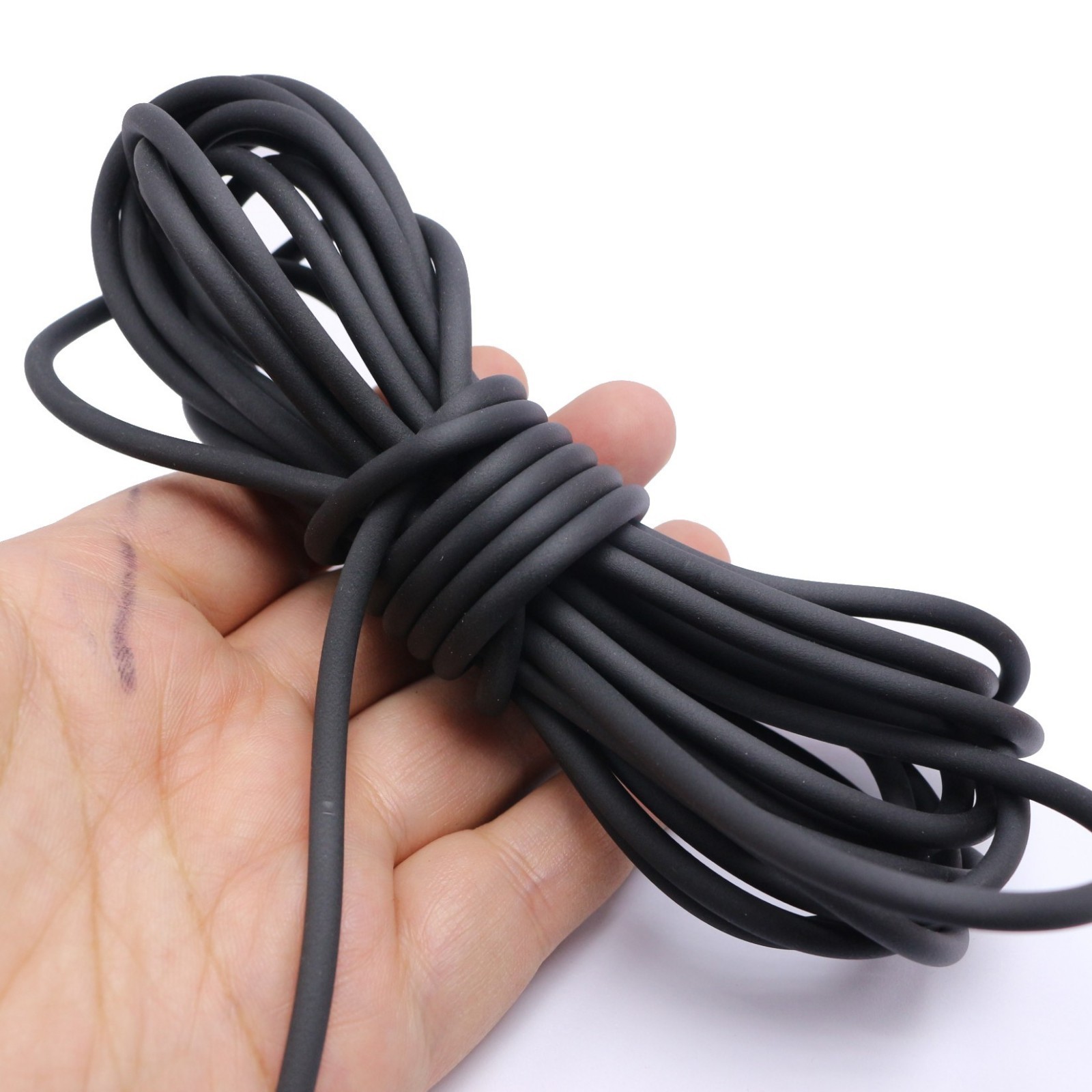 3 Meter Black 4mm Solid Rubber Jewelry Cord String for Jewelry Pendants Craft