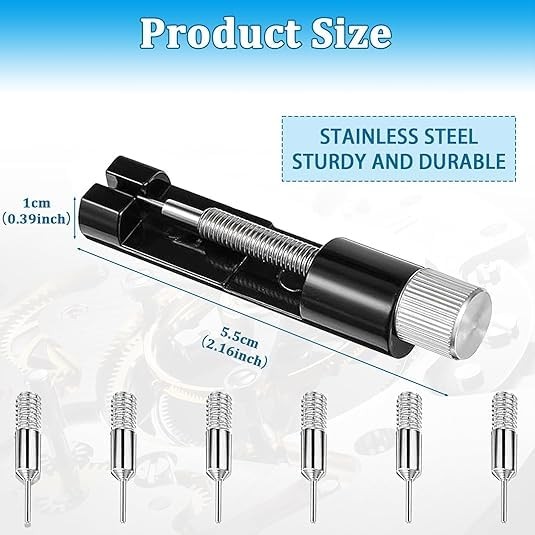 OYWGRICH 2 Pack Watch Link Removal Kit, Repair Tool for Bracelet Black