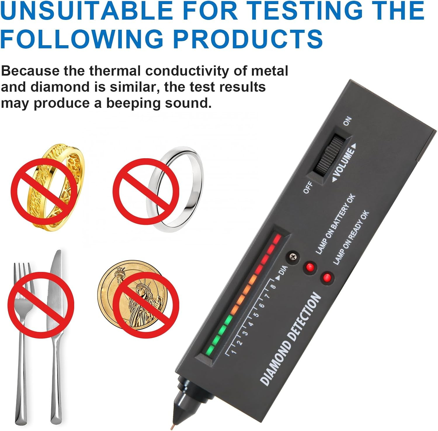 High Accuracy Gold Silver Test Kit Diamond Tester Precious Metal Testing Kit NEW