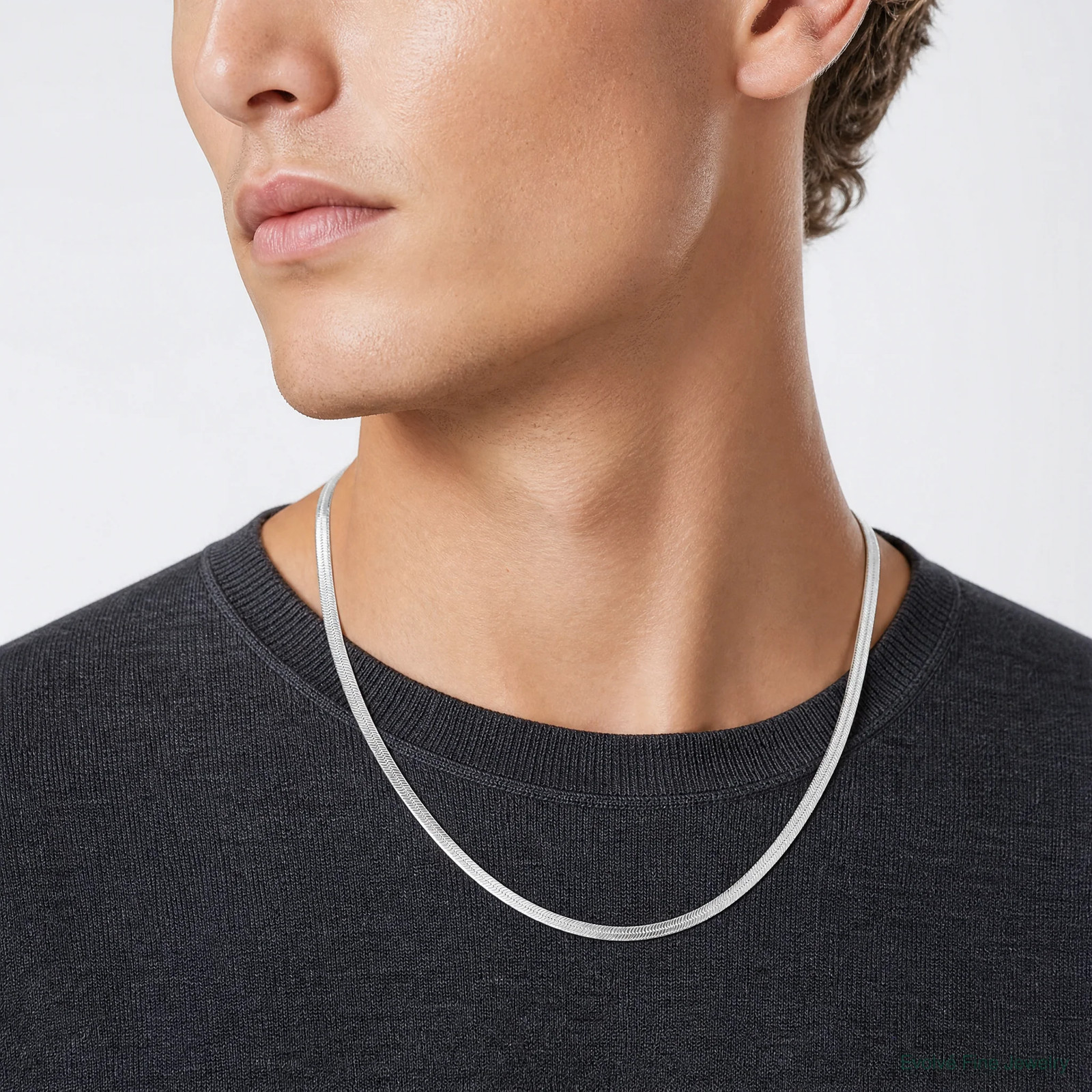 Sterling Silver 4.5mm Magic Herringbone Chain Necklace 16″-24″