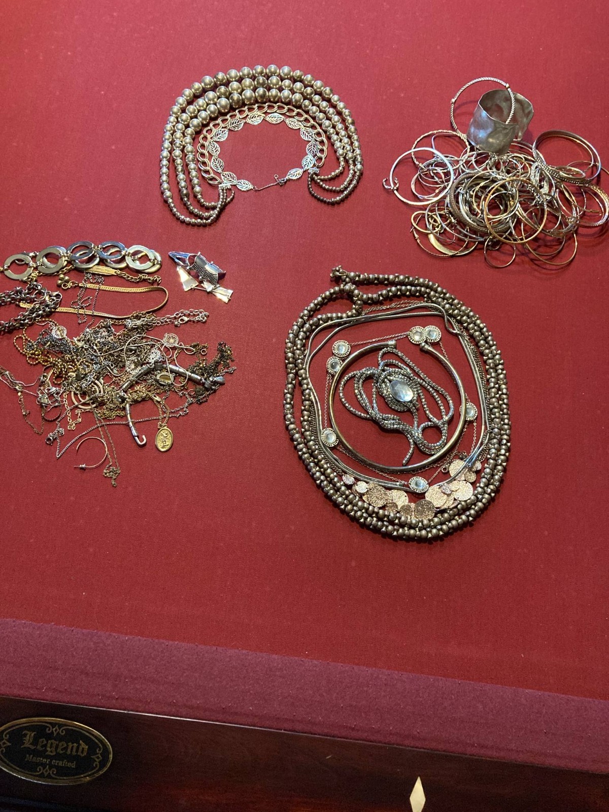 2 LB Gold Tone & Silver Tone Jewelry Treasure Hunt Lot 100% UNSEARCHED UNTESTED