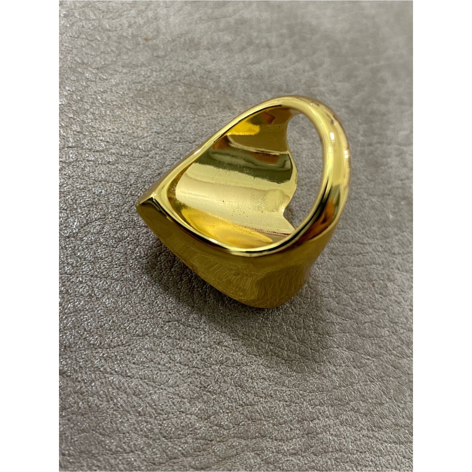 Kurt Geiger Evil Eye Heart Cocktail Ring Orange in Gold Tone Size 7
