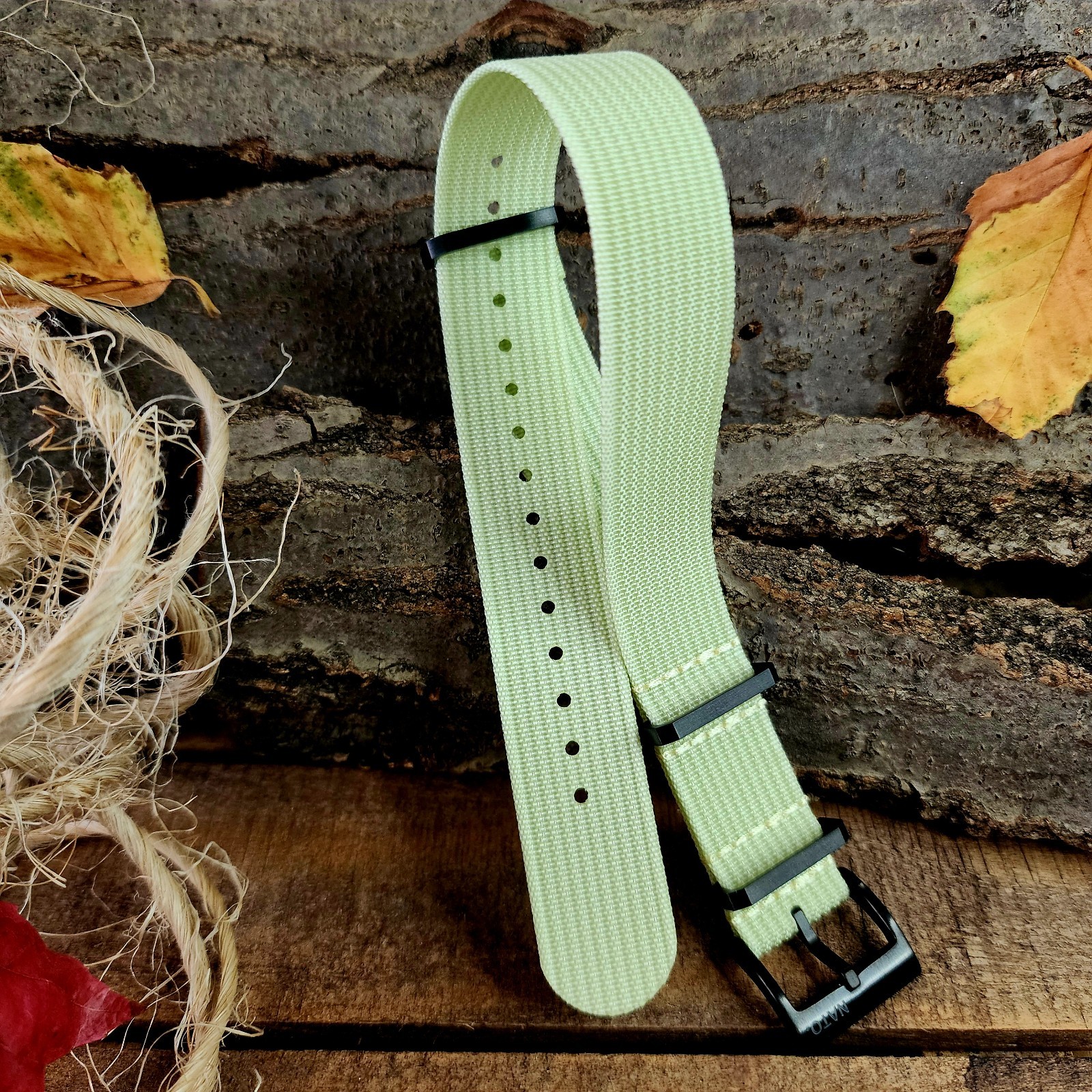 NATO strap Ribbed Fall Colors PVD Buckles Heavy Duty Water Resistant Watchbands
