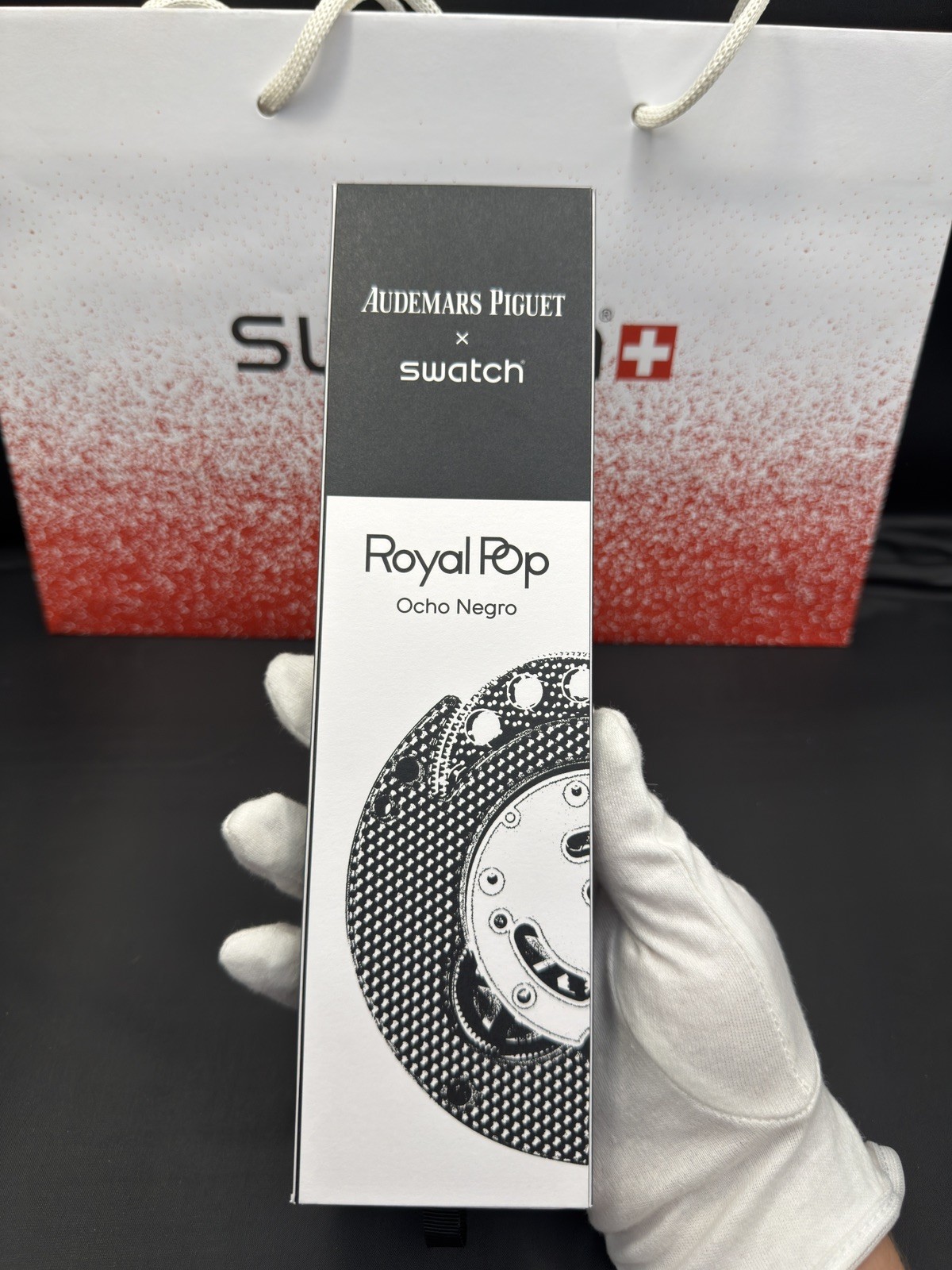 Swatch x Audemars Piguet Bioceramic Royal Pop Ocho Negro Pocket Watch Quartz