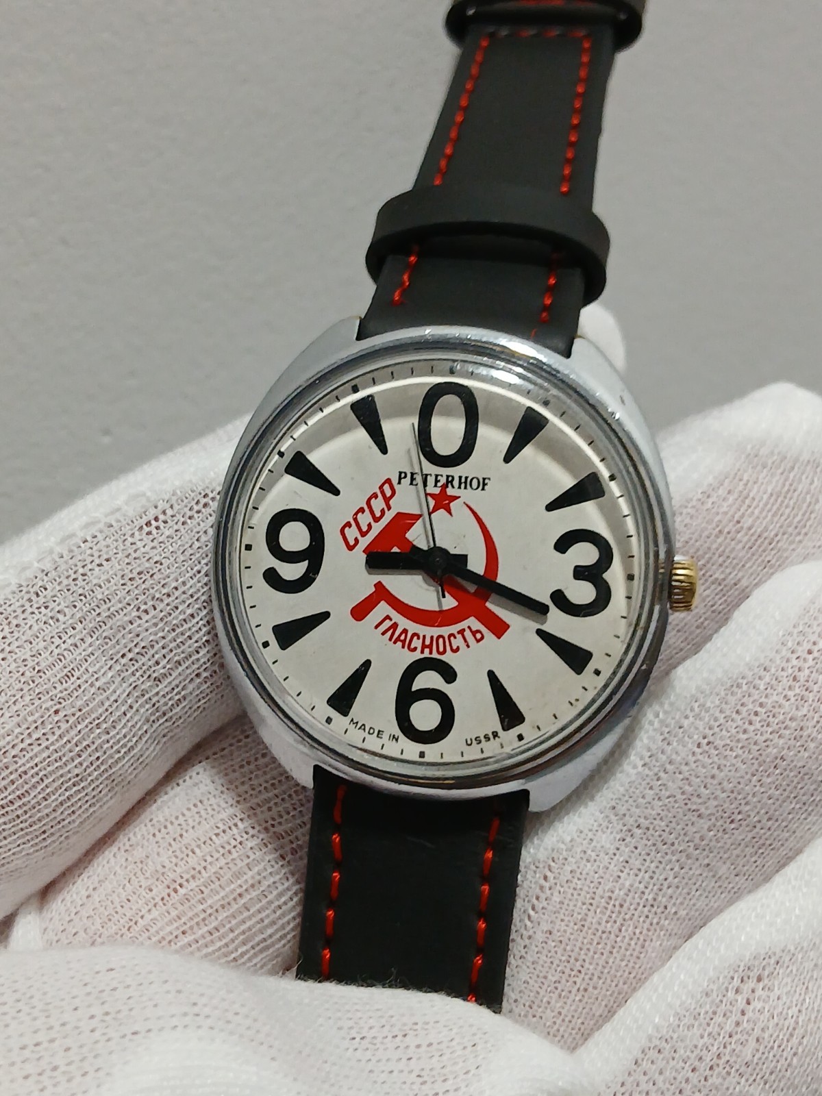 Rare wrist watch RAKETA Big ZERO PETERHOF (working),ORIGINAL,SSSR