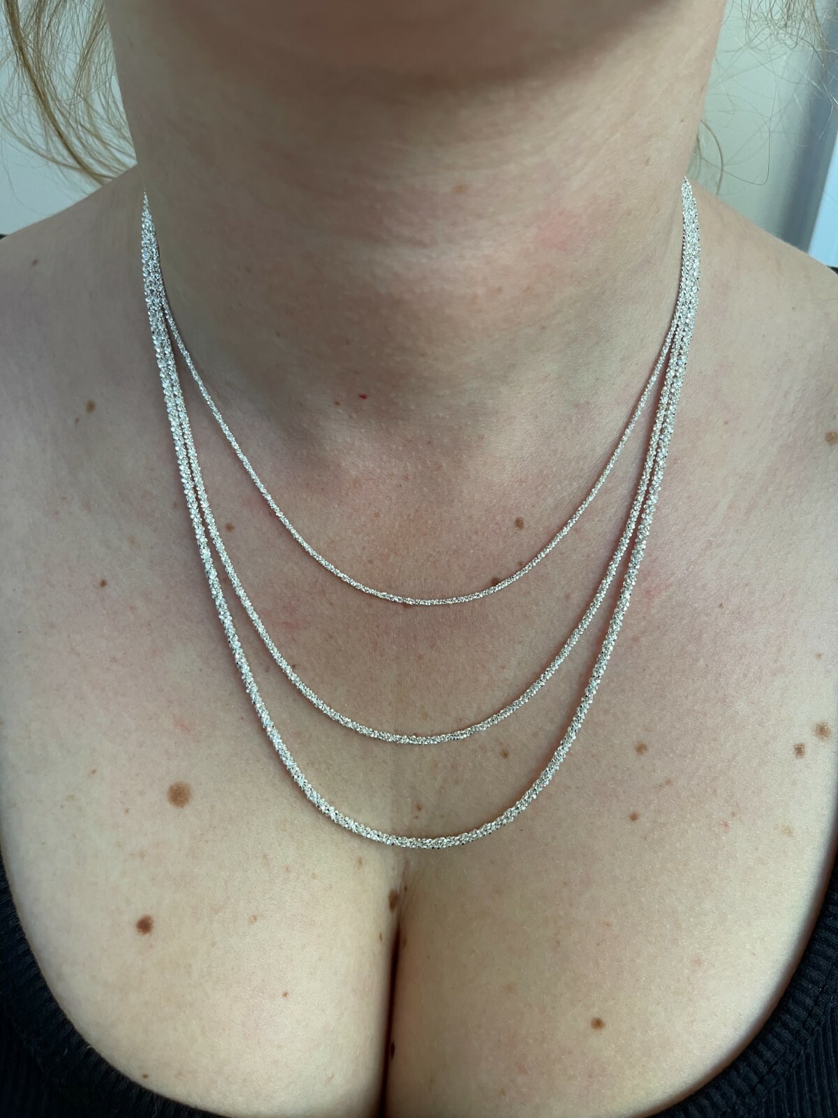 Real Solid 925 Sterling Silver Diamond Cut Sparkle Rope Chain Necklace 1mm – 3mm