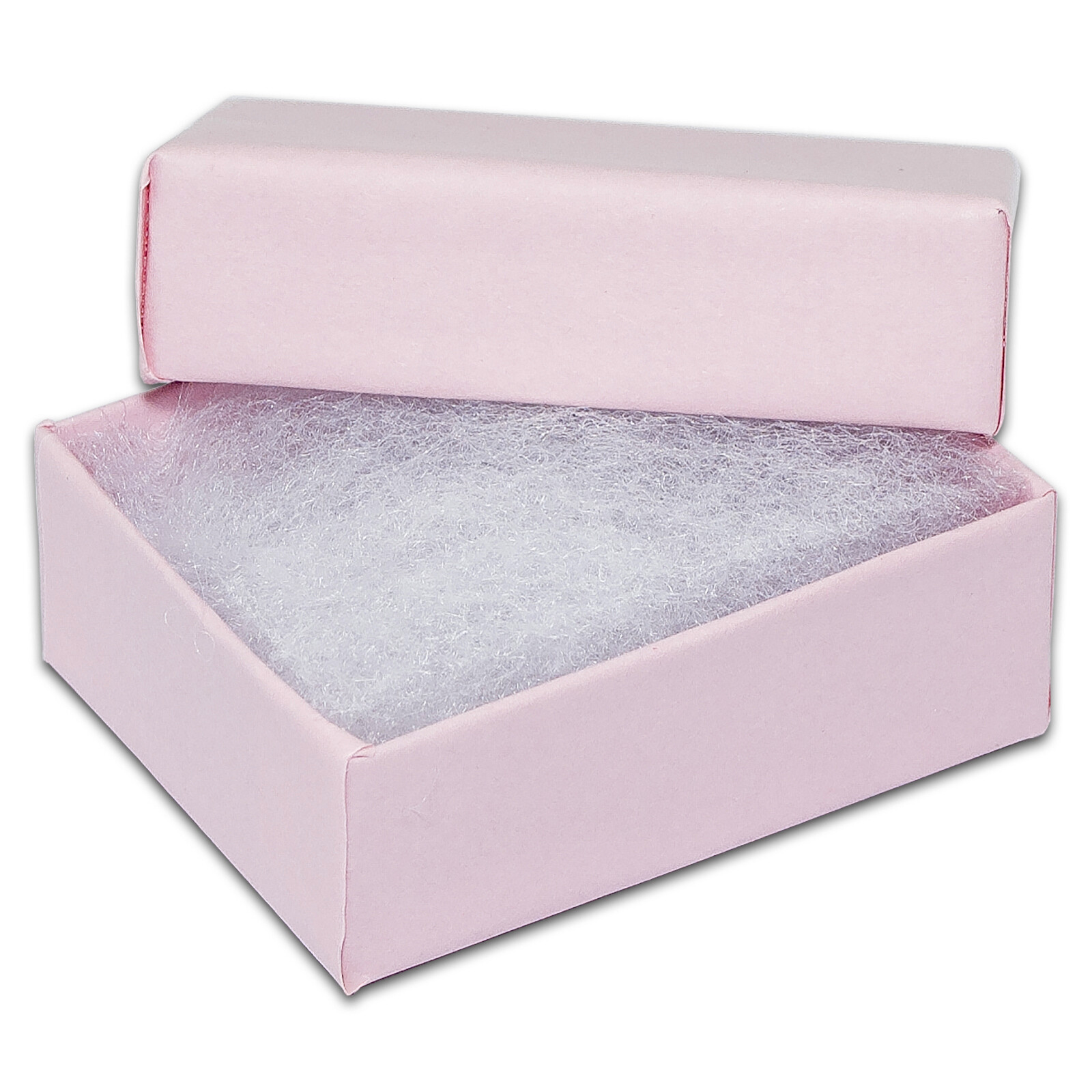 TheDisplayGuys 100-Pk Cotton Filled Cardboard Paper Jewelry Box Gift Case – Pink