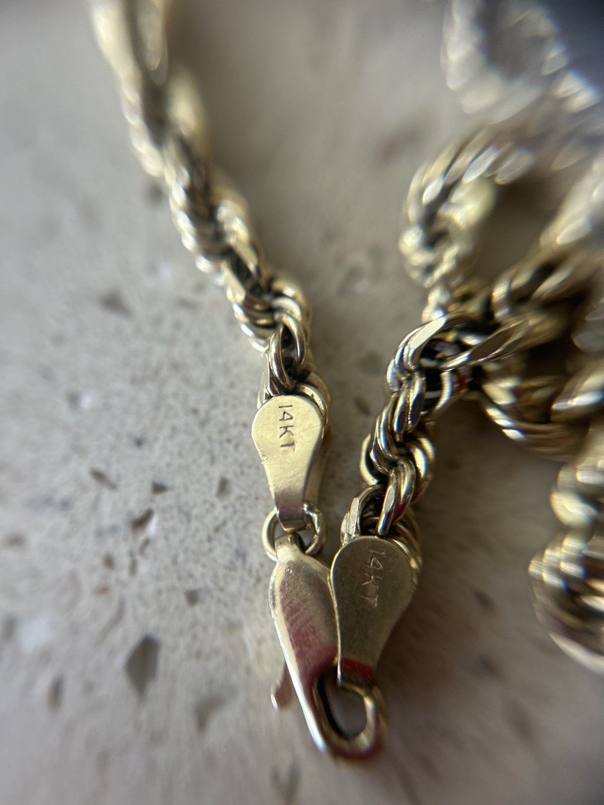 14k SOLID 14K DC GOLD ROPE CHAIN / 4mm x 26″ x 33.70 Grams / SOLID REAL 14k GOLD