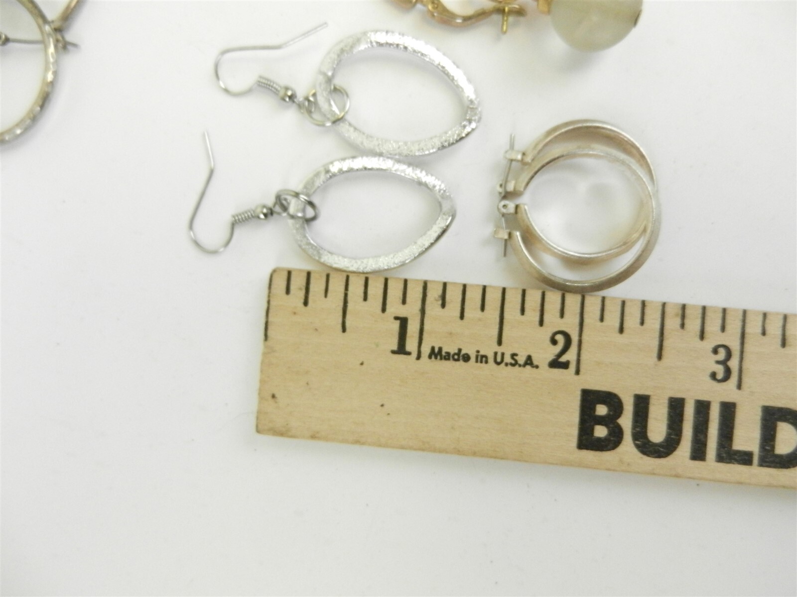 24 Pr Pierced Dangle Drop Hoop Earrings Assorted Colors Styles Silver Tone T74K