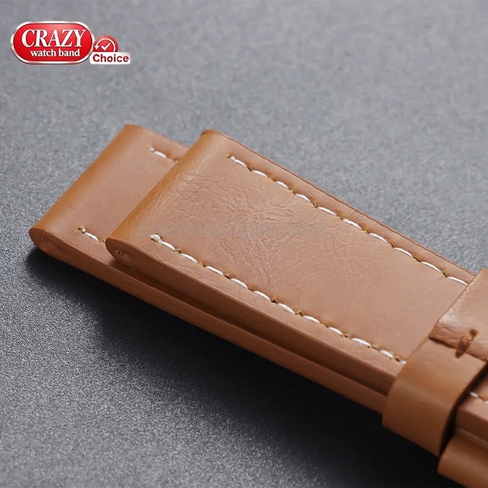 High Quality Leather Watch Band Straps mens stitched Wristband 18 20 22 24mm