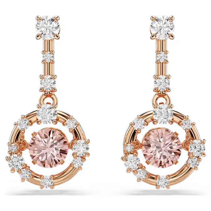 Swarovski Constella Earrings Mixed cut, white, rhodium plated